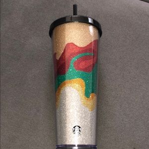 Starbucks Flow Glitter Gold Cup